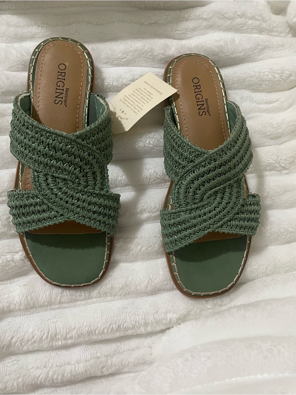 BareTraps Origins Braided Slide Sandals in Sage Green - Picture 8 of 10